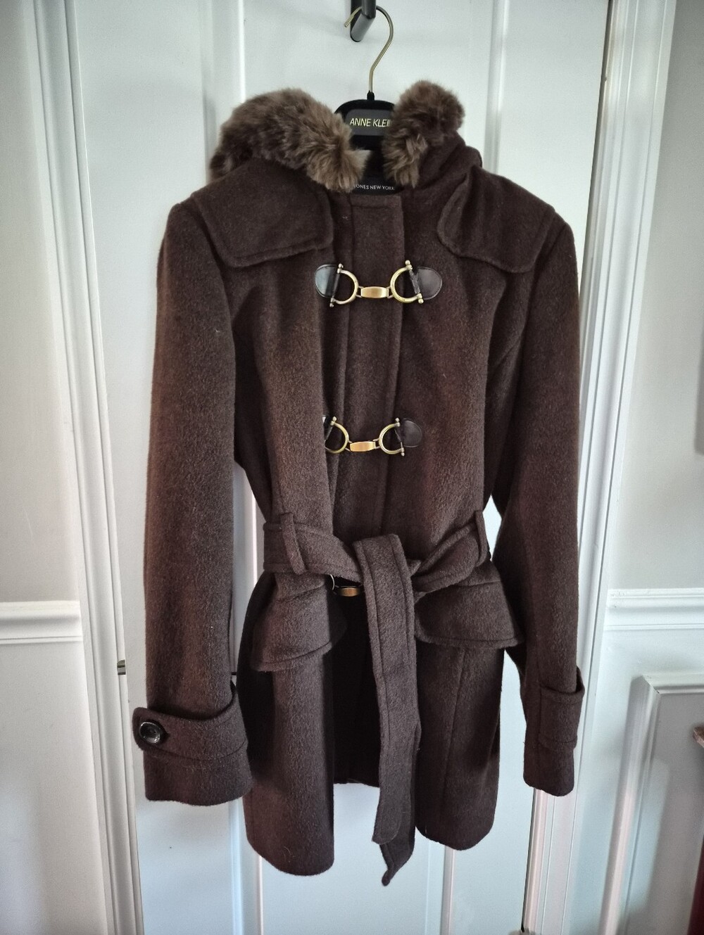 Jones New York Hooded Wool Coat